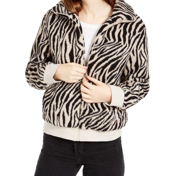 Hippie Rose Zebra Print Faux Jacket - Picture 2 of 5